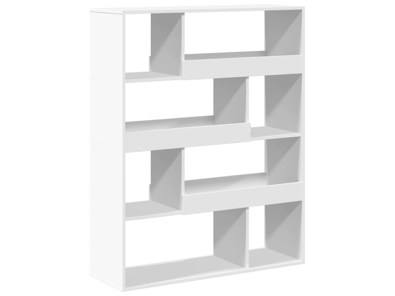  Cloison bibliothèque, meuble de rangement blanc 100x33x125,5 cm bois d'ingénierie shl218  - Conforama A