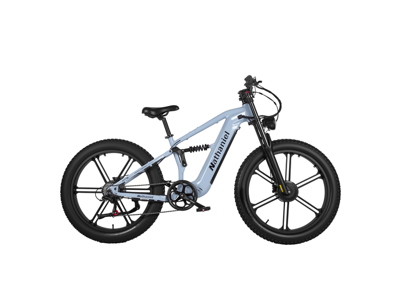 Vélo électrique 26 nathaniel syr09, 2000w double moteur, fat bike, bleu - Conforama D