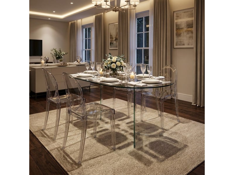  Bureau en verre transparent dakar 130  - Conforama B