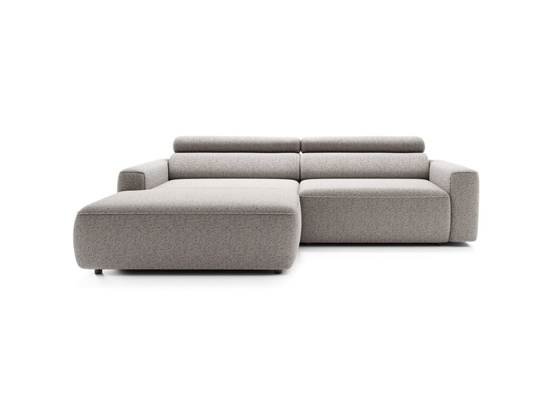  Selsey fando - canapé d'angle - 252 cm - tissu tressé grège - côté gauche Fando - Conforama D