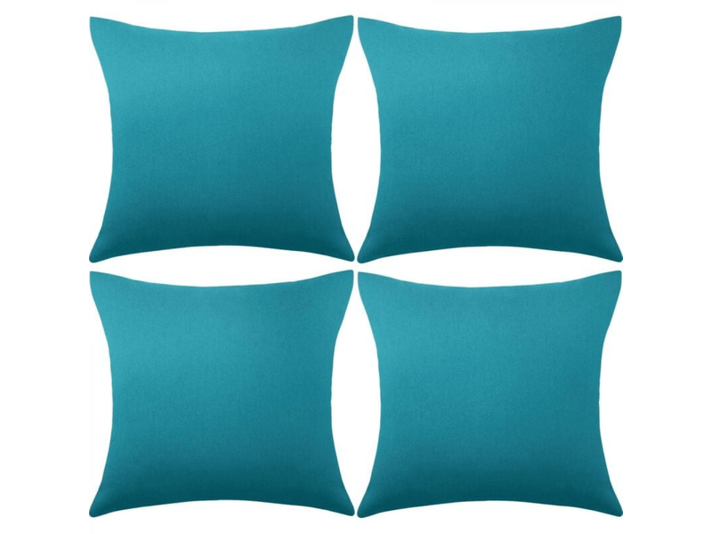  Lot de 4 housses de coussin décoratives d'extérieur imperméables, housse de coussin carrée imperméable pour patio, balcon, jardin, pour canapé, lit, t, 45 x 45 cm, vert  - Conforama A