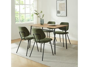 Lot de 6 chaises de salle à manger köma vert foncé [en.casa]