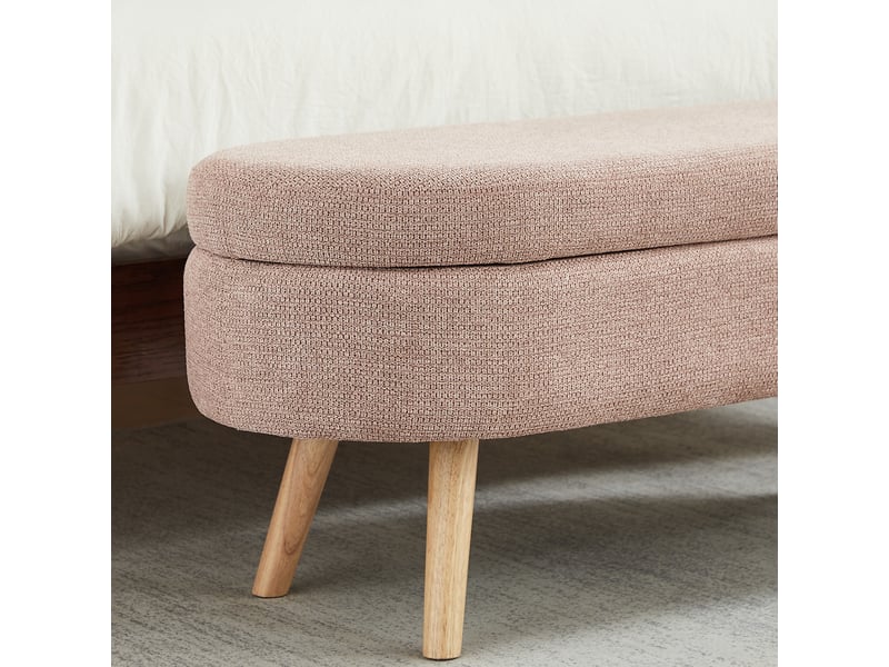  Banc avec coffre de rangement en mdf rose 110 x 40 x 42 cm  - Conforama E