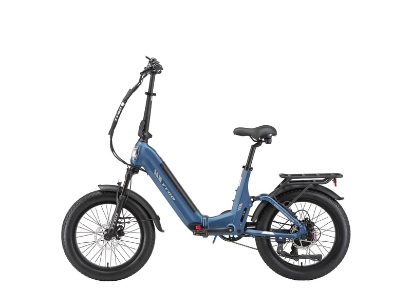  Vélo électrique pliable ttgo f7, 250w 48v 15ah, pneus fat 20, bleu  - Conforama B