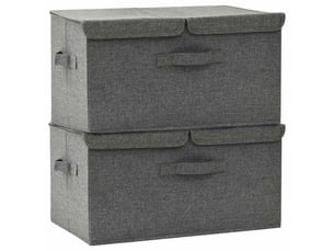 Boîtes de rangement tissu intissé anthracite