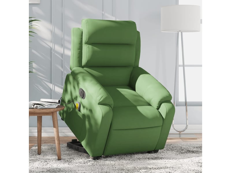 Vidaxl fauteuil inclinable de massage électrique vert clair velours - Conforama B