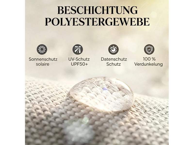 Store occultant extérieur 160 x 250 cm – crème – manivelle réglable, protection solaire et intimité  - Conforama C