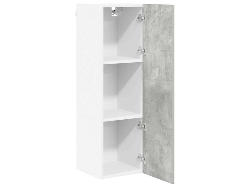  Meuble de rangement cuisine, armoire suspendue gris béton 30x31x100cm bois d'ingénierie  - Conforama E