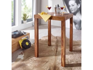Table de bar carrée 80x80x110 cm en sheesham massif