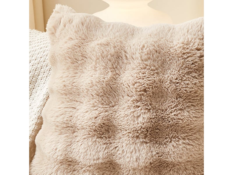  Coussin carré en tissu camel 43x43 cm  - Conforama E