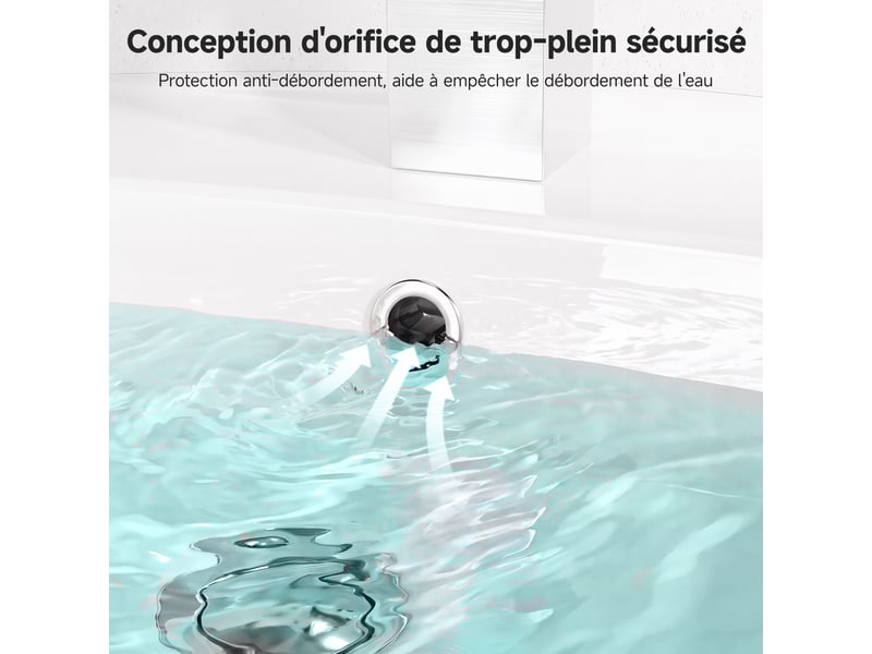 Cecipa max lavabo 57 x 45 cm - lavabo semi-circulaire en céramique - avec bonde pop-up - espace de pose - pour fixation murale - blanc - Conforama C