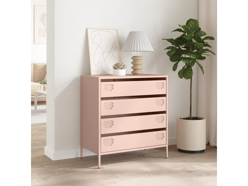  Buffet - bahut - meuble de rangement rose 68x39x73,5 cm acier laminé à froid  - Conforama C
