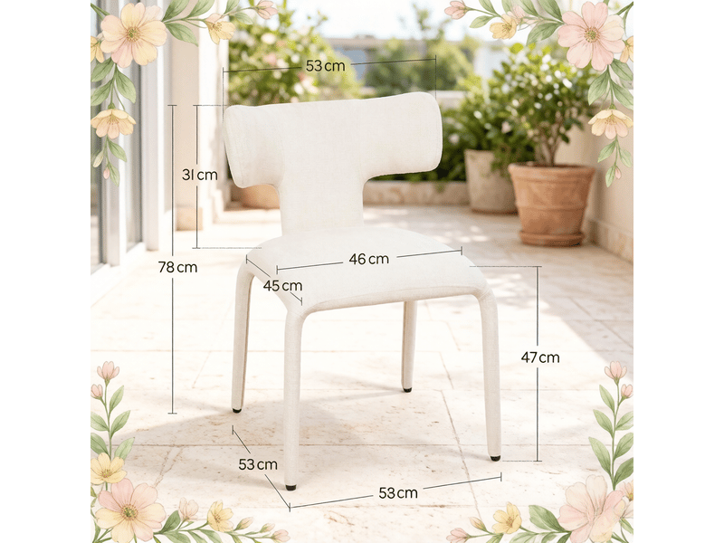 Chaises élégance lot de 2, dossier courbé, bureau, salon, cuisine et sièges inclinables modernes - Conforama C