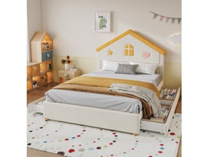 Sommier cadre à lattes 140x200 cm <strong>FLORAGRACE</strong> <strong></strong>  vendu avec sommier,sans matelas