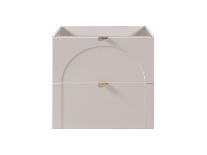 Meuble sous-vasque suspendu aura 140 cm avec étagère blanche cachemire mat k - Conforama D