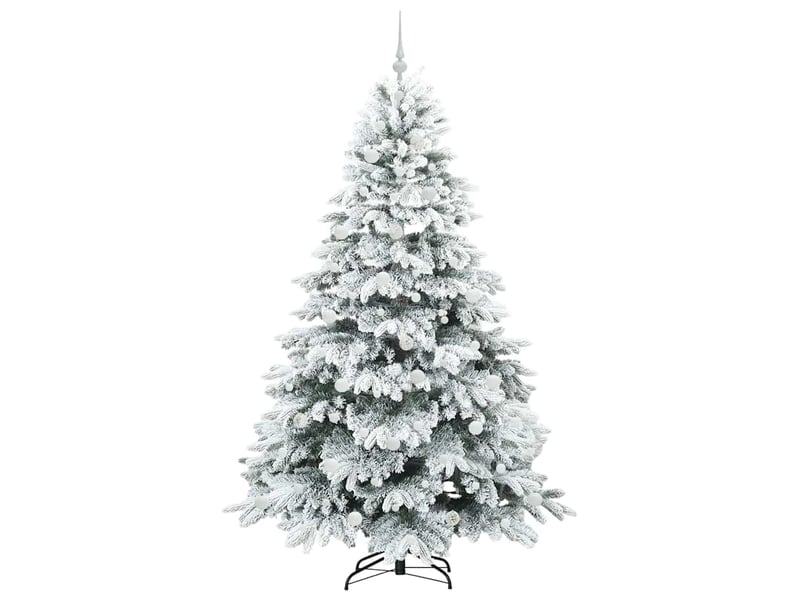 Sapin de noël, arbre de noël artificiel avec 300 led blanc 210 cm pe et pvc cf61218 - Conforama D