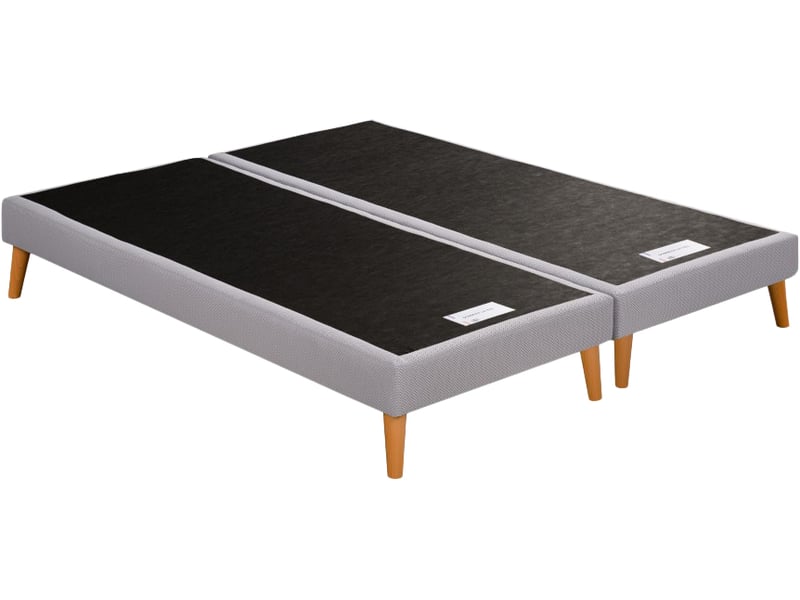 Sommier decor 2x90x200 à lattes + 8 pieds bois  - Conforama A