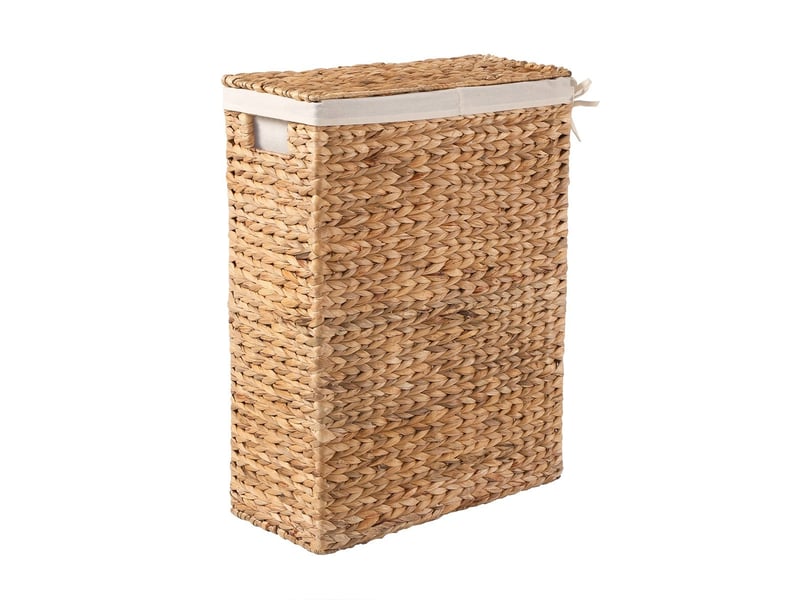 Panier à linge étroit avec couvercle en jacinthe d'eau l21 cm - maya  - Conforama A