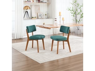 Lot de 2 chaises en tissu coloris vert