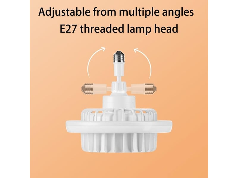 Chauffage soufflant électrique avec lumière led, chauffage électrique, interface e27,220 v, chauffage d'appoint 600 w, blanc - Conforama D