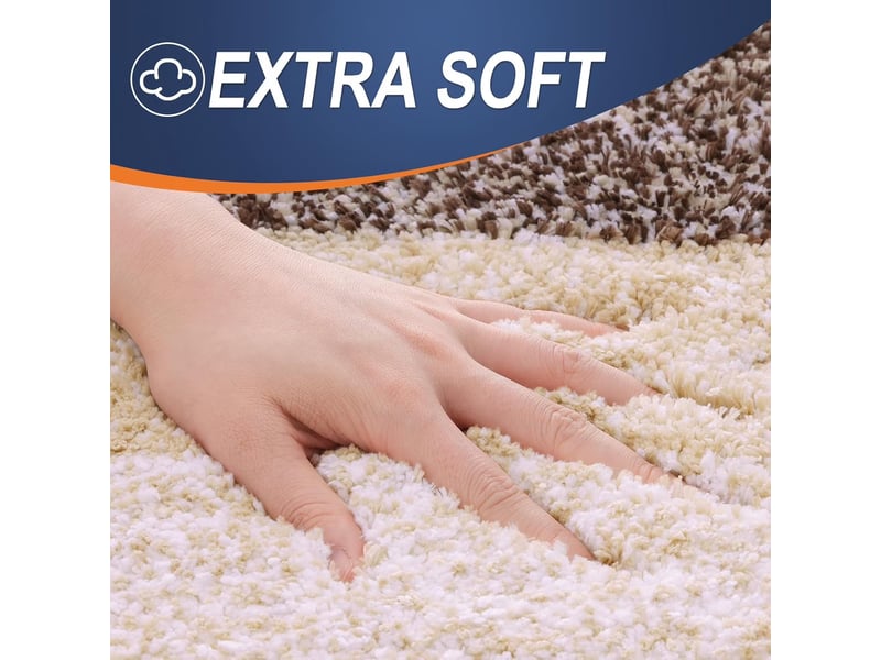  Tapis de bain en microfibre - 20 x 30 pouces - marron  - Conforama C