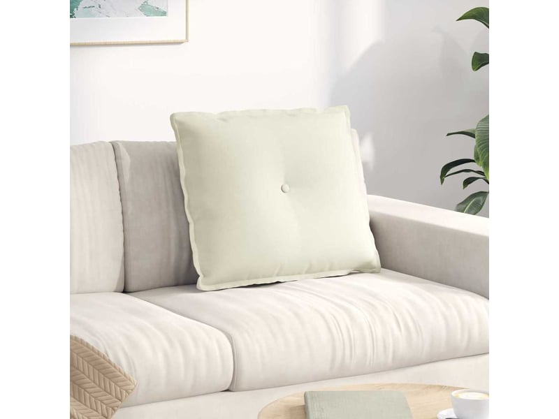  Coussin de dos, coussin de dossier crème 60 x 50 cm tissu en velours côtelé cf54636  - Conforama B
