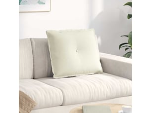 Coussin de dos, coussin de dossier crème 60 x 50 cm tissu en velours côtelé cf54636