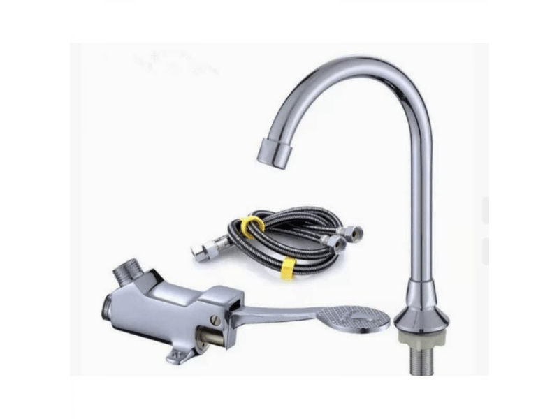  Mitigeur de lavabo robinet à pédale ensemble de robinets de lavabo de laboratoire médicalde salle de bains  - Conforama A