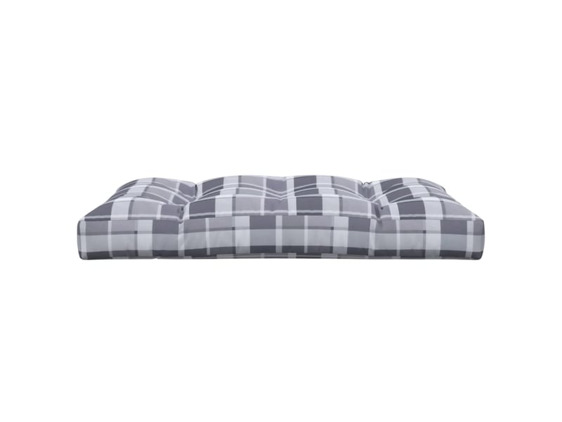  Coussin de palette, coussin de chaise, coussin de canapé motif à carreaux gris 120x80x12 cm tissu cf55358  - Conforama D