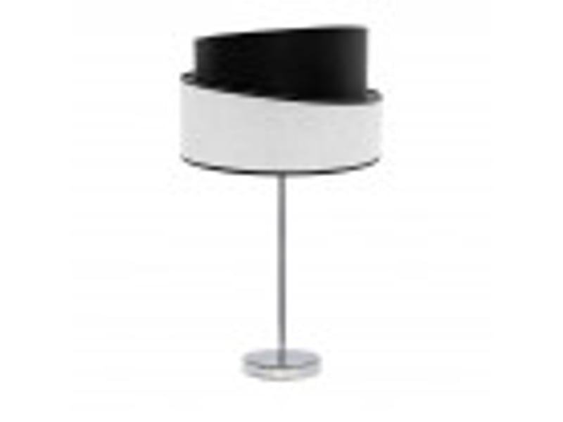  Lampe à poser fabrilamp hara e27 coloris chroméblanc-noir 66 x 35 x 35 cm 179871109 - Conforama B