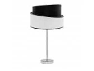 Lampe à poser fabrilamp hara e27 coloris chroméblanc-noir 66 x 35 x 35 cm
