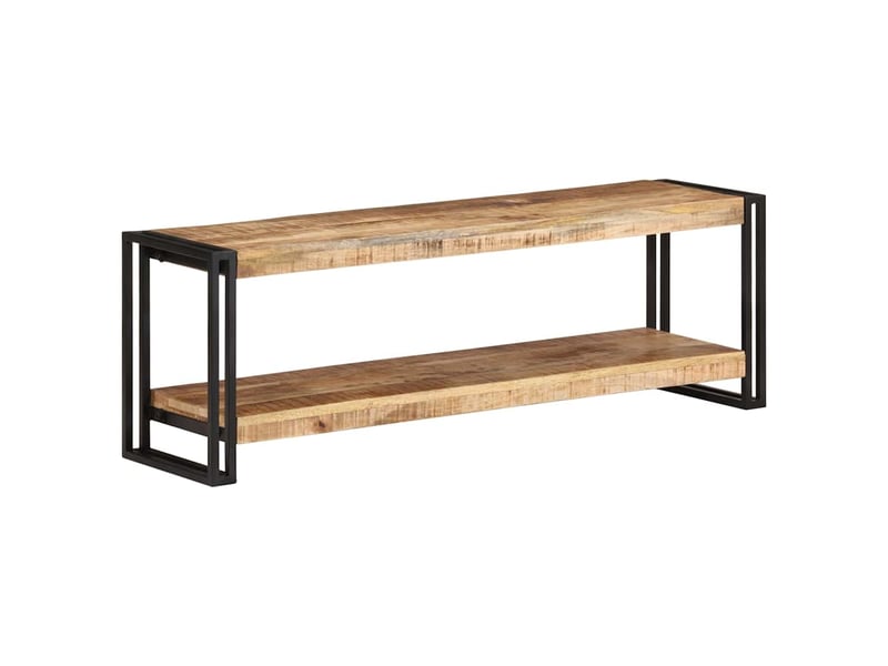  Meuble tv - banc tv - meuble de rangement 120x30x40 cm bois de manguier brut  - Conforama B