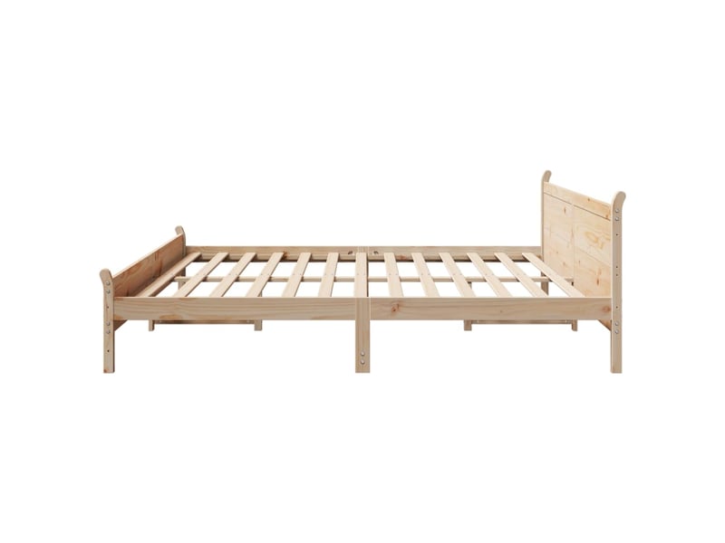  Lit double- lit adulte -  cadre de lit sans matelas 180x200 cm bois massif de pin  - Conforama D