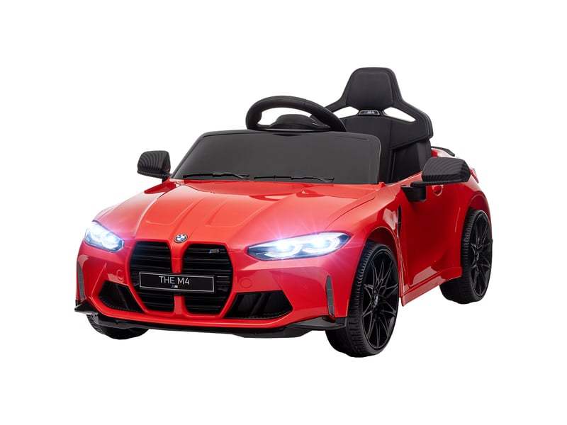  Voiture électrique bmw m4, sonslumières, 3-5 kmh, télécommande, 3-5 ans, rouge.  - Conforama B