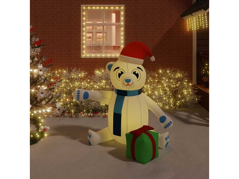  Ourson en peluche gonflable de noël avec led 180 cm  - Conforama B