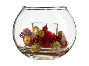 Bougie boule verre décorative