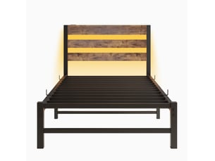 Lit simple 90x200 cm OKWISH coloris bicolore