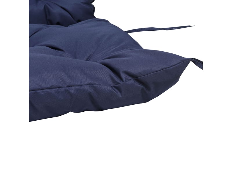  Coussin de banc 3 places 150x98x8 cm avec six liens bleu foncé  - Conforama C