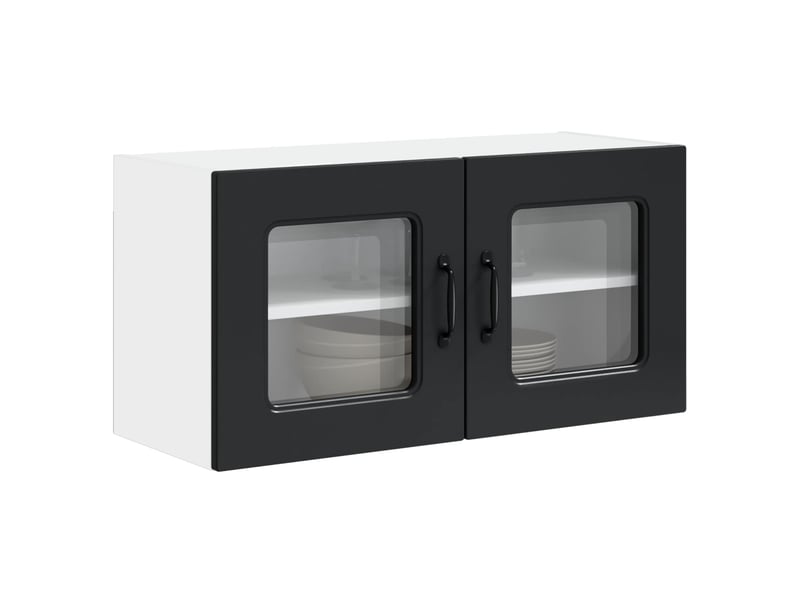  Meuble mural de cuisine | armoire de cuisine noir 80x31x40cm shl3031  - Conforama C