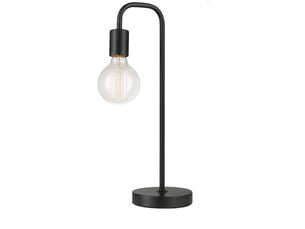 Lampe de table noire avec base en fer – h 50 cm