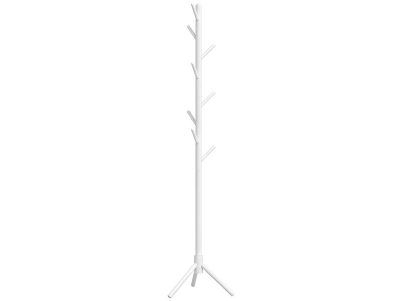  Porte-manteau en bois en forme d'arbre avec 8 crochets pour suspendre vêtements et sacs dans l'entrée ou le couloir, 40 x 40 x 165 cm, blanc  - Conforama A