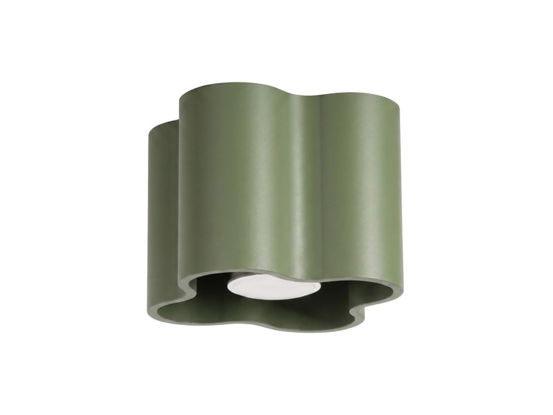  Plafonnier ovio 1 vert olive gu10 aluminium moderne 10x12x12cm SL.3344 - Conforama A