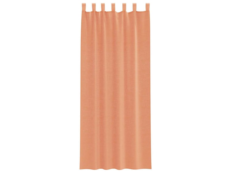  Lot de 2 rideaux en voile, voilages avec boucles terre cuite 140x260 cm cf44330  - Conforama D