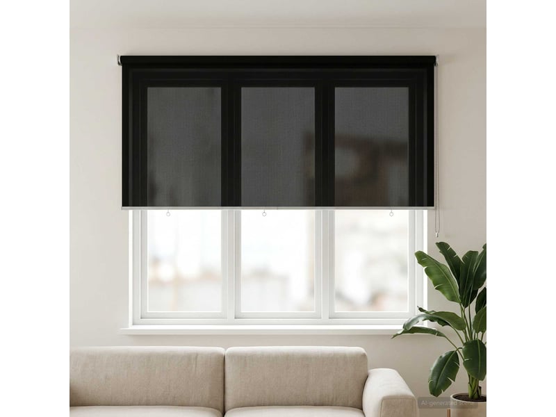  Store enrouleur extérieur, store à rouleau à 90% de blocage uv noir 140 x 140 cm cf45207  - Conforama B