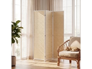 Paravent en bois séparateur de pièce closion de séparation pliable 3 panneaux 135 x 180 cm blanc