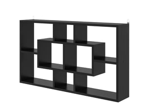 Étagère murale bibliothèque avec 8 cubes 85 x 14,5 x 47,5 cm noir