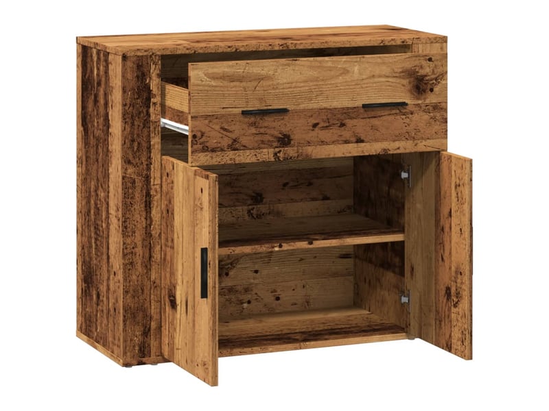  Buffet - bahut - meuble de rangement vieux bois 80x33x70 cm bois d'ingénierie  - Conforama D