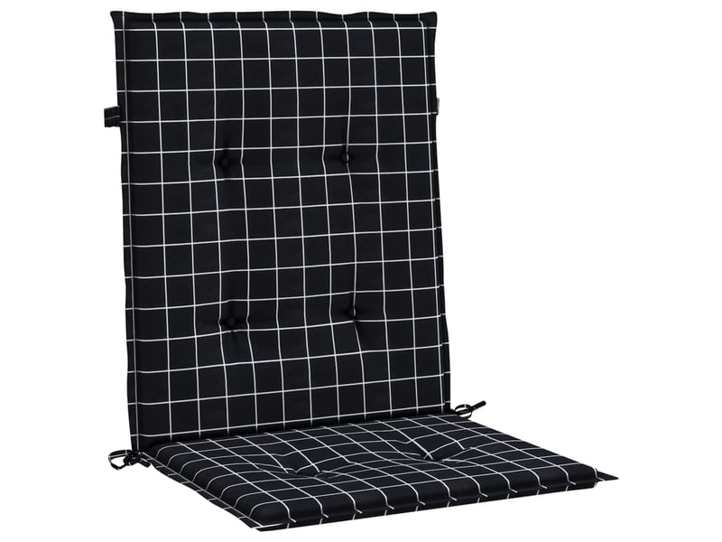  Lot de 2 coussins de dossier,  coussins de dos, tissu oxford noir et blanc cf59450  - Conforama E