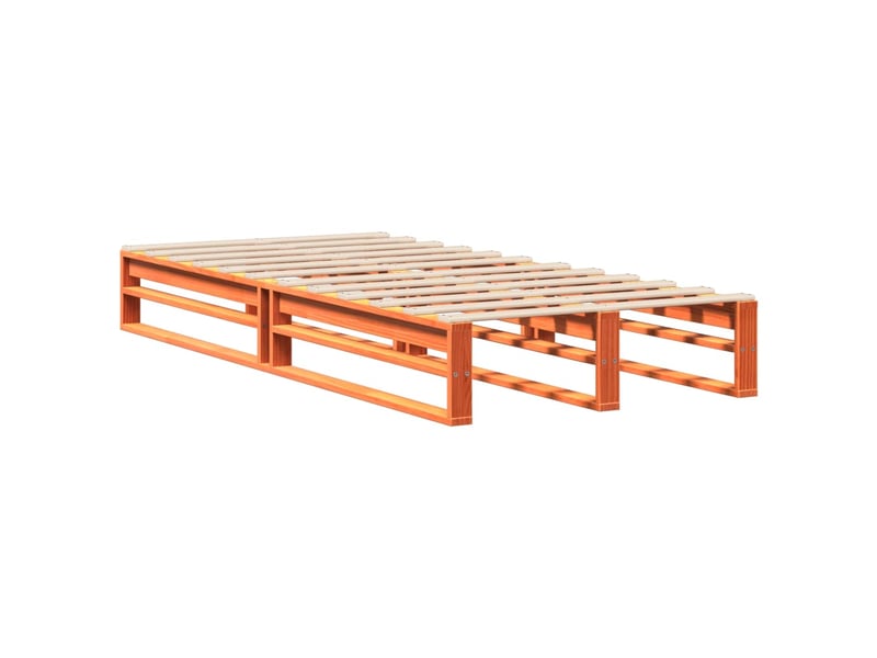  Lit simple- lit adulte -  cadre de lit sans matelas  marron 90x190 cm bois pin massif  - Conforama B