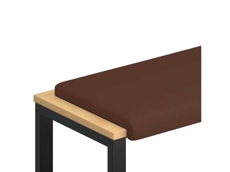  Coussin de banc, coussin d'assise, coussin de canapé simili cuir marron profondeur 35 cm cf52922  - Conforama A